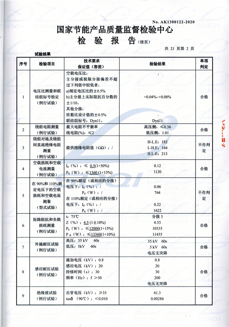 高低压试验报告-S11-1250彭泽彭泽彭泽油浸式变压器-2.jpg